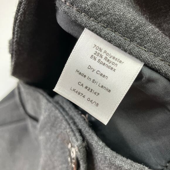 Talbots Petites | Signature Heather Gray Straight Leg Pants Polyester Blend 14P - Picture 6 of 7